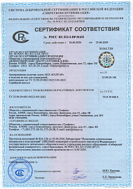 Сертификат соответствия (2026 - 2029гг.)